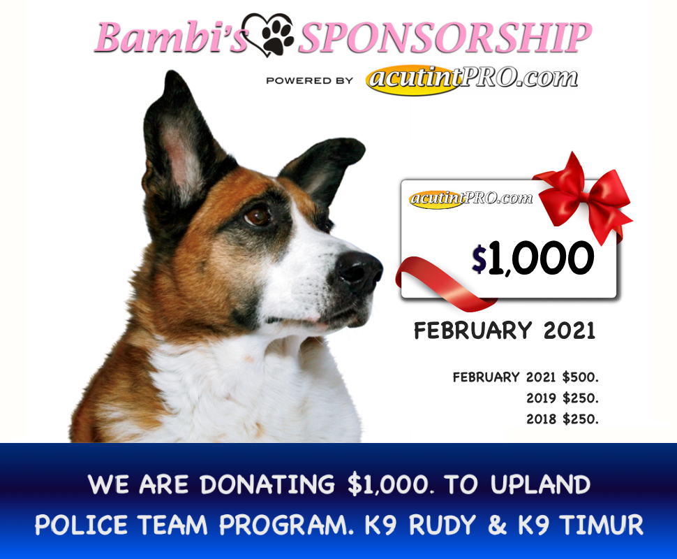 Upland Police K9 Sponsor FEB 2021